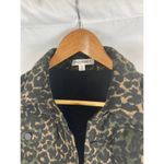 Wild Honey Animal Print Button Up Cropped Jacket Small Photo 1