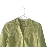 Carole Little Vintage 90s Women's Size Medium Neon Light Green Linen Blouse‎ Photo 1