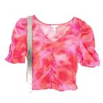 Leith  Pink Watercolor Crop Top Small Photo 2