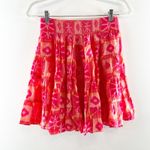 Anthropologie Danielle Duer Tiered Mini Skirt Pink XS Photo 3