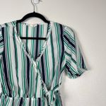 Pink Rose  Women's Short‎ Sleeve Striped Blouse Sz S Photo 2