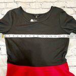 City Studios Red & Black Ballet mini silhouette pleated colorblock twirl fit flare dress size medium NWT Photo 10