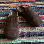 Birkenstock Betula Brown Suede Boston Clogs Size 41 Narrow Photo 0