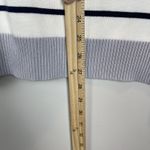 Entro  Womens Poncho Top Large Striped Round Neck Knit Sweater Heavy Coastal‎ Photo 8