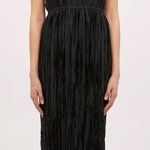 Ulla Johnson Orla Tie Strap Crinkle Satin Midi Dress in Noir NwT 12 Photo 0