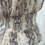Japna  Snakeskin Peplum Top size Small Photo 4
