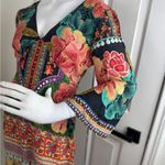 Farm Rio  Rosario Maxi Dress Bell Sleeves Festival S Boho Cottage Photo 3