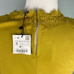 ZARA NWT  Yellow Guipure Lace Dress Keyhole Back Rope Lace Size S Photo 9