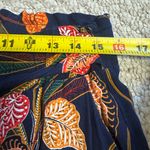 Loft  Wide Legged Tie/Elastic Waist navy with floral print size Medium Tall Photo 5
