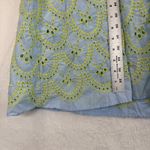 Devotion Twins Amorgos Women's Blue & Yellow Eyelet Embroidered‎ Dress Photo 2