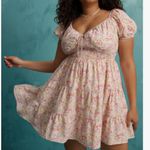 NWT Arula Claire mini dress Sz 3X Blue yellow floral Photo 6