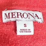 Merona  Red Button Front 3/4 Sleeve Lightweight Cardigan Sweater Top Size Small Photo 5