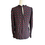 ZARA  Blue & Red Shirt Women Top Size Medium | 60-2 Photo 1