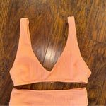 Aerie NWOT  Orange Ribbed High Waisted Bikini XS Photo 1