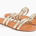 J.Crew  seaside slide sandals metallic gold sz 6 Photo 0