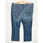 Lee  Mid Rise Dark Wash Blue Cotton Blend Denim Bootcut Jeans Women's Size 16 Photo 1