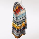 One World  Multicolor Boho V Neck Blouse Size Small Photo 5