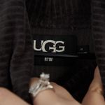 UGG  Gray Corduroy Ribbed Funnel Neck Cropped Sweater Women's Medium Photo 6