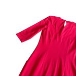 J. McLaughlin  Bold Red Sheath Dress Knee Length 3/4 Sleeves Knit Size Small Photo 9