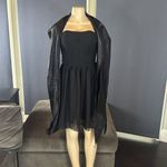 Women’s Black Strapless Short Chiffon Homecoming Party Dress Size M (8) NEW Photo 6