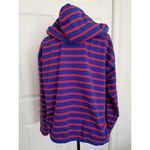 Gap  Red Blue Long Sleeve V-Neck Cotton Hoodie Womens Sz (S) Photo 3