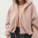 Urban Outfitters  Willow Fuzzy Drawstring Teddy Jacket in Honey Photo 0