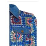 $805 NWT Manoush Sequined Denim Jacket US 6 Women's Blue Photo 4