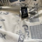 SheIn White newspaper print biker shorts Photo 3