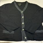 Andrea Jovine  Black  Cardigan with Button Details made in Italy Photo 13