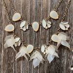 Womens Necklace Elegant Double Strand Shell with Crystal Accents Pink Photo 10