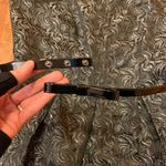 Black Label By Evan-Picone Dress 4 Black Gray Silver Black Patton Belt Photo 5