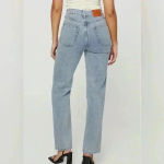 Princess Polly  Holland Ripped High Waist Straight‎ Leg Jeans Size US 10 Photo 6
