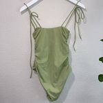Tularosa Green Ruched One-Piece Swimsuit, Luella One Piece in Green Moss size Xs Photo 5