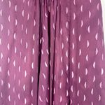 Betsy and Adam  High Slit Metallic Print Gown Size 10 Chiffon Formal Wedding Guest Photo 5