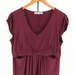 Angel Maternity Burgundy Cap Sleeve Nursing Breastfeeding Friendly Dress Size undefined Photo 1