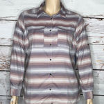Columbia  NWT Sz 1X Purple Stripe Pilsner Peak Long Sleeve Button Down Shirt Top Photo 0