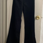 Adika  Cutout High Waisted Black Flare Jeans Photo 0