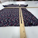 Ralph Lauren Lauren  Shirt Womens Petite Small Geometric Short‎ Sleeve Zip Top Photo 6