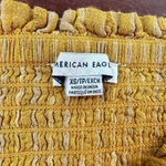 American Eagle Ruched Top Shorts Yellow Striped Romper Jumpsuit - XS Photo 7