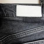 RE/DONE - Originals 70's Stove Pipe in Stoned Noir Raw Hem Black Denim Jeans Photo 7