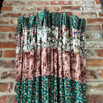 easel Mixed Floral Tiered Midi Skirt NWT, M Photo 4
