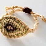 Free People NWT Handmade Woven Bracelet green shimmer Photo 0