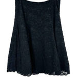 Halogen Size 10 Skirt Black Layered Lacey Crocheted Midi Flare Basic Casual Work Photo 0