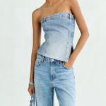 ZARA Women's Blue Denim Strapless  corset tub top L NWT 
DENIM BOHO SPRING $98 Photo 5