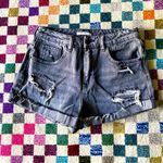 PacSun  gray denim mom shorts size 29 distressed roll cuff Photo 1