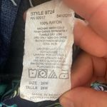 Vintage Floral Navy Skirt Blue Size 26W Photo 3