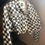 Wild Fable Cropped Checker Jean Jacket Photo 0