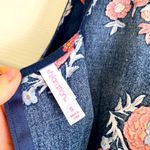 Xhilaration Blue Floral Romper With Back Cutout Photo 2