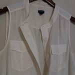 J.Crew Factory 14 Sleeveless Pocketed Pullover Top in Creme Photo 7