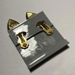 Gold tone / Cream Dangle Door Knocker Clip Photo 7